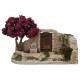 Décor pour santons de Provence Jardin avec porte et arbre lilas