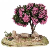 Décor pour santons de Provence Jardin avec arbre