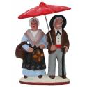 Santon Gateau 7 Cm Koppel met paraplu 