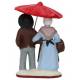 Santon Gateau 7 Cm Koppel met paraplu 