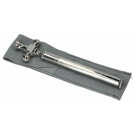 Goupillon avec croix - Métal argenté - 20 cm