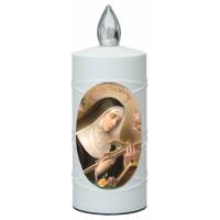 Lampe de cimetière Sainte Rita avec 2 piles AA incluses