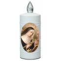 Lampe de cimetière Sainte Rita avec 2 piles AA incluses