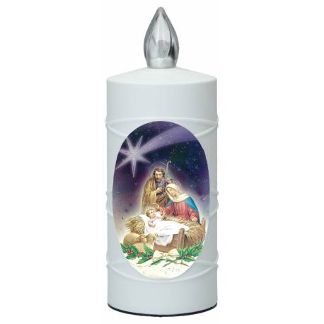 Lampe de cimetière Nativité avec 2 piles AA incluses