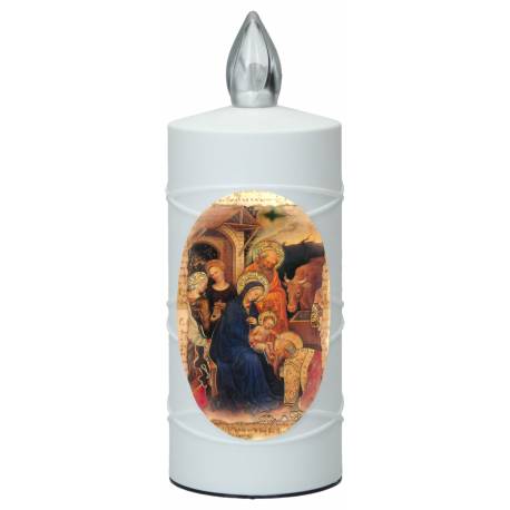 Lampe de cimetière Nativité avec 2 piles AA incluses