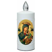 Lampe de cimetière N.D. du Perpétuel Secours avec 2 piles AA incluses