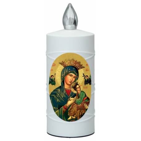 Lampe de cimetière N.D. du Perpétuel Secours avec 2 piles AA incluses