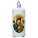 Lampe de cimetière N.D. du Perpétuel Secours avec 2 piles AA incluses