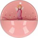 Wijwatervat porselein 10 cm Roze engel 