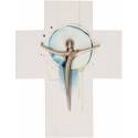 Kruisbeeld Porselein 11 x 14 cm Corpus in metaal 