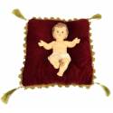 Enfant Jésus 20 x 14 cm + coussin rouge