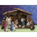 Kerststal + 11 Figuren 19 Cm (50x23x36cm). 
