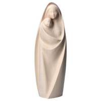 Statue Vierge Marie avec enfant moderne en bois- 23 cm - bois naturel