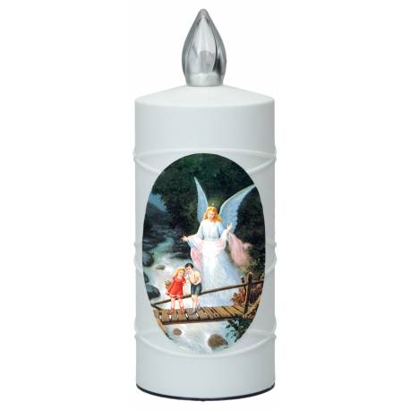 Lampe de cimetière Ange gardien avec 2 piles AA incluses