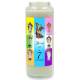 Neuvaine en verre / blanc / 7 Archanges + Texte NL