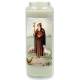Noveenkaars in glas / wit / H Antonius Abt 