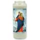 Neuvaine en verre / blanc / Vierge Auxiliatrice