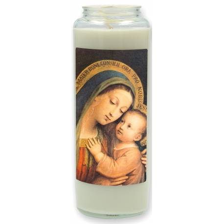 Neuvaine en verre / blanc / N.D. du Bon Conseil