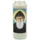 Neuvaine en verre / blanc / St Charbel