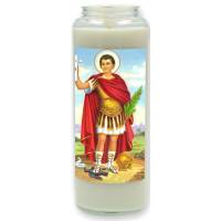 Neuvaine en verre / blanc / St Expedit