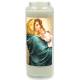 Noveenkaars in glas / wit / O.L.V. met Kind - Ferruzzi 
