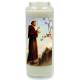 Noveenkaars in glas / wit / H Franciscus 