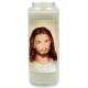 Neuvaine en verre / blanc / Christ Miséricordieux/détail