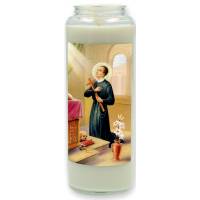 Noveenkaars in glas / wit / H Gerardus 
