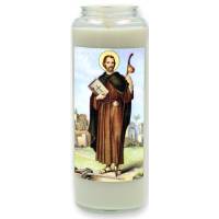Noveenkaars in glas / wit / H. Jacobus 