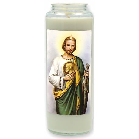 Neuvaine en verre / blanc / St Judes Thadée