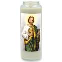 Neuvaine en verre / blanc / St Judes Thadée
