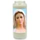 Noveenkaars in glas / wit / Medjugorje detail 