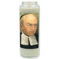 Noveenkaars in glas / wit / Mutien Marie 