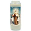 Noveenkaars in glas / wit / H Odilia 