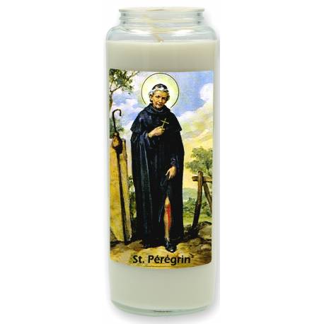 Neuvaine en verre / blanc / St Pérégrin