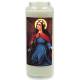 Noveenkaars in glas / wit / H Philomena 