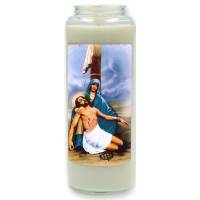 Neuvaine en verre / blanc / Pieta