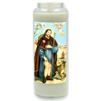 Neuvaine en verre / blanc / St Roch