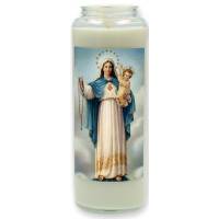 Neuvaine en verre / blanc / N.D du Rosaire