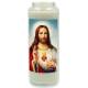 Neuvaine en verre / blanc / Buste Sacré Coeur de Jésus