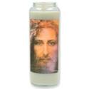 Noveenkaars in glas / wit / Lijkwade van Turijn 