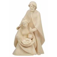 Ste Famille Jesus Séparé Bois Sculpté 13 Cm Naturel Ciré