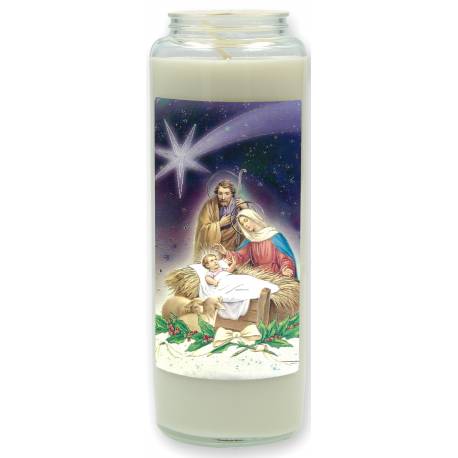 Neuvaine en verre / blanc / Noël
