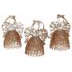 Ange 5 cm - Verre couleur bronze - 3 / Set