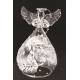Ange 12 cm en verre - Décoration plumes