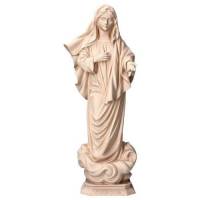 Houtsnijwerk beeld Onze Lieve Vrouw van Medjugorje 12 cm natuur hout 