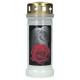 Bougie 6J / CD / blanc / Ange + rose
