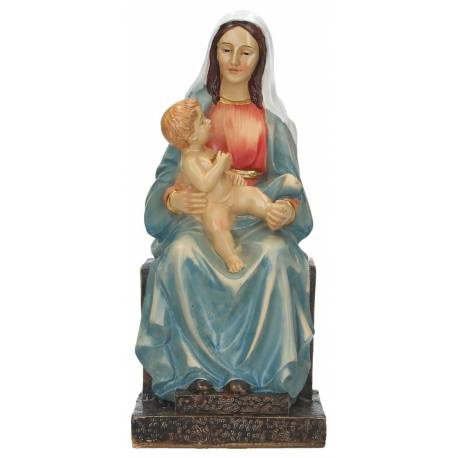 Statue 20 cm Vierge et enfant assise