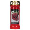 Bougie 6J / CD / rouge / Rose + livre ouvert