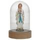 Glazen stolp van 13 cm met beeld van O.L.V. van Lourdes 9 cm 